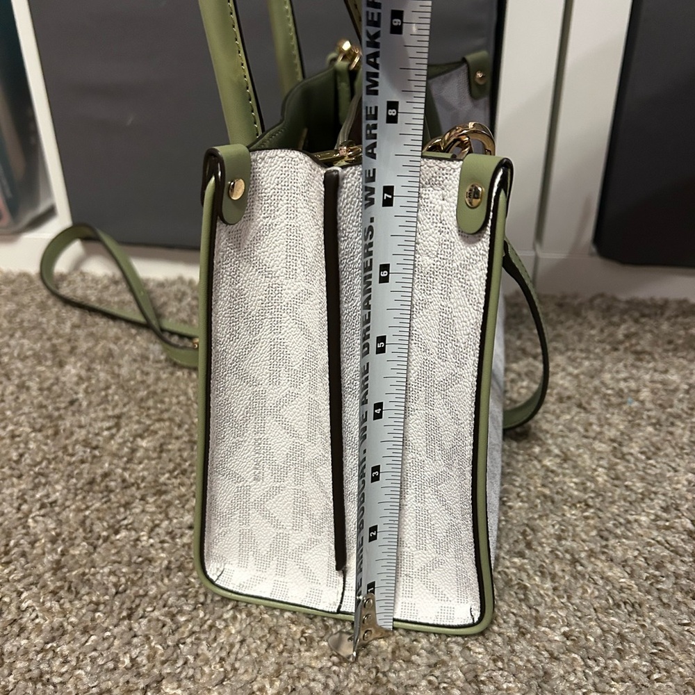 Michael Kors Lime Green and White Satchel - Picture 6 of 7